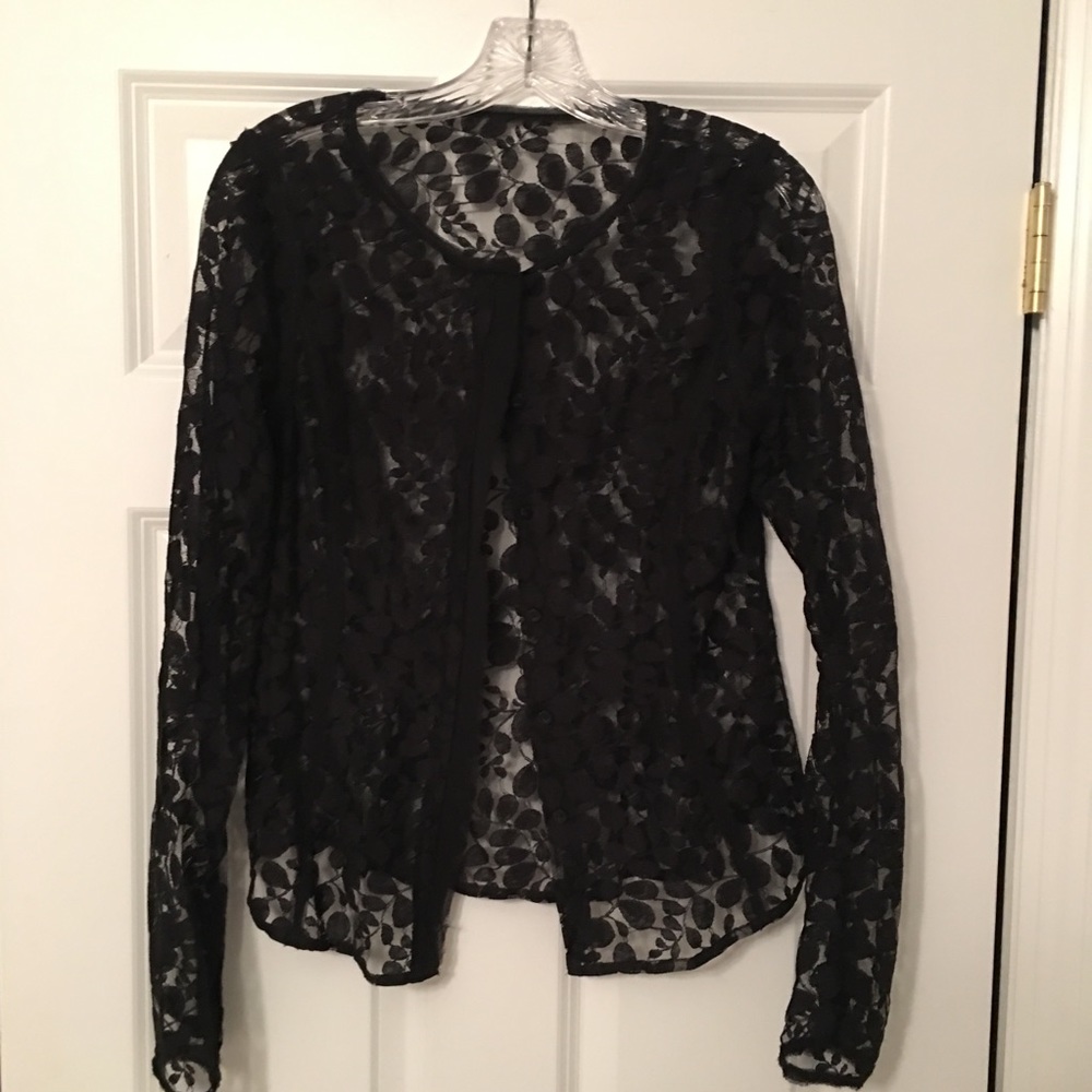 Black lace blouse